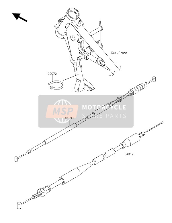 Kawasaki KX65 2020 Cables para un 2020 Kawasaki KX65