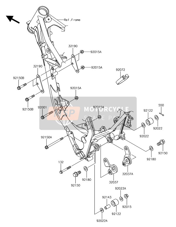 Kawasaki KX85-SW 2020 Engine Mount for a 2020 Kawasaki KX85-SW