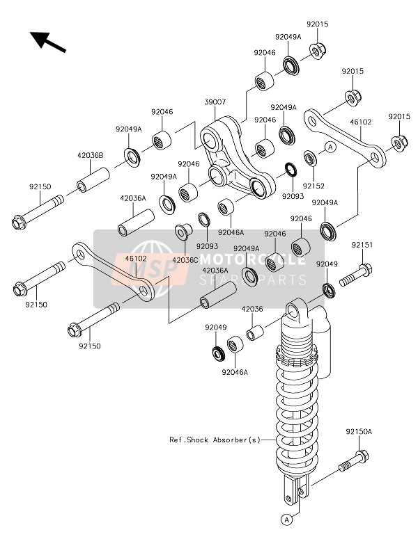 Kawasaki KX85-SW 2020 Suspension pour un 2020 Kawasaki KX85-SW