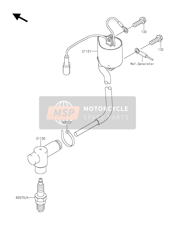 Kawasaki KX85-LW 2020 Sistema di accensione per un 2020 Kawasaki KX85-LW