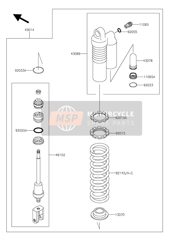 Kawasaki KX85-LW 2020 Shock Absorber(S) for a 2020 Kawasaki KX85-LW