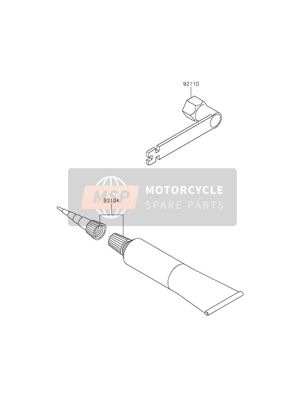 Kawasaki KX85-LW 2020 Eigenaars gereedschapen voor een 2020 Kawasaki KX85-LW