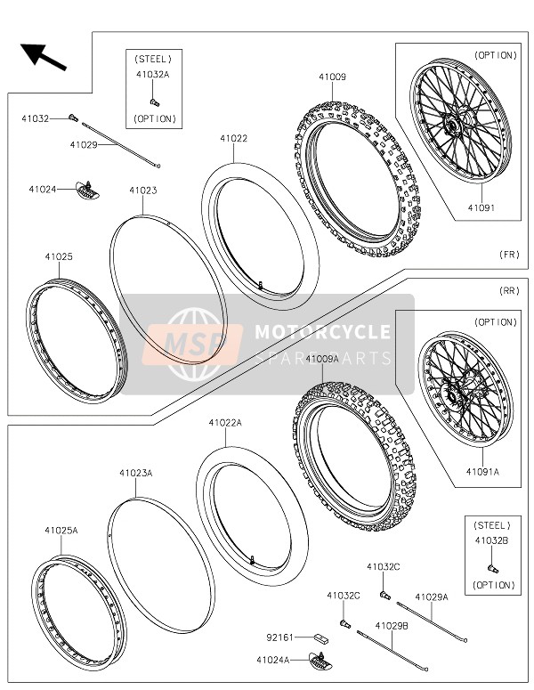 Kawasaki KX250 2020 Tyres for a 2020 Kawasaki KX250