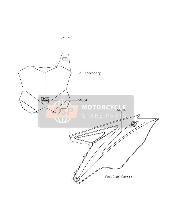 Kawasaki KX250 2020 Decals for a 2020 Kawasaki KX250