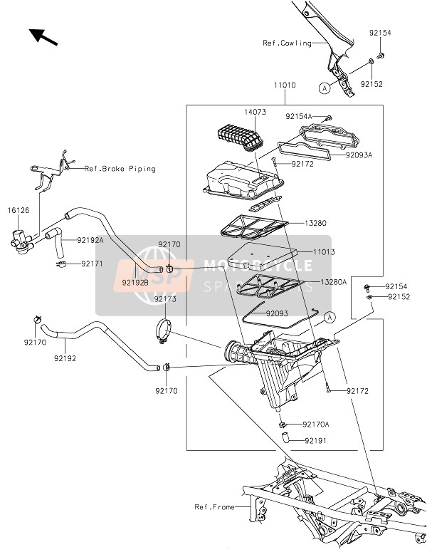 110100899, FILTER-ASSY-AIR, Kawasaki, 0