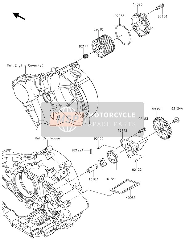 131070891, Shaft,Oil Pump, Kawasaki, 0