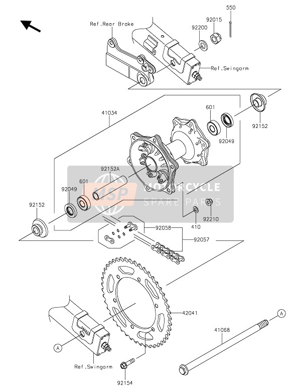 921522546, Collar,15.2X20X96.2, Kawasaki, 0