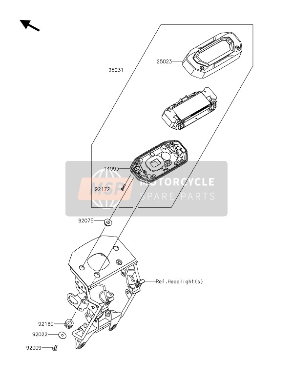 250230139, COVER-METER Case, Kawasaki, 0