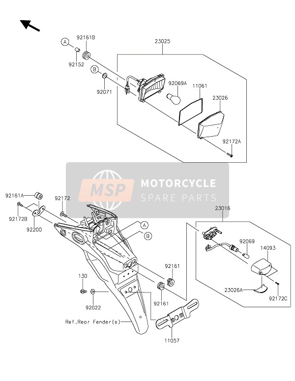 230160604, LAMP-ASSY,Licence, Kawasaki, 0