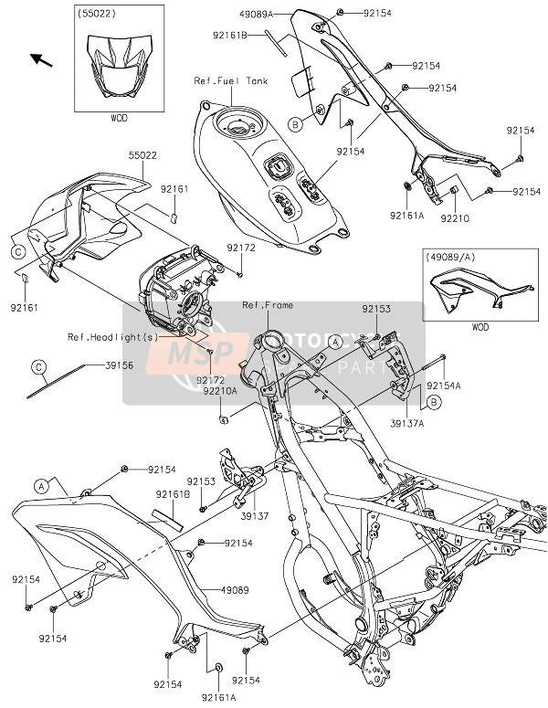 4908909576C, SHROUD-ENGINE,Lh,Ebony, Kawasaki, 0