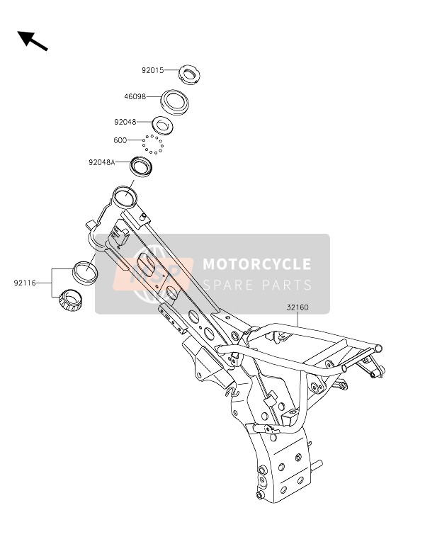 Kawasaki KLX110R 2021 RAHMEN für ein 2021 Kawasaki KLX110R