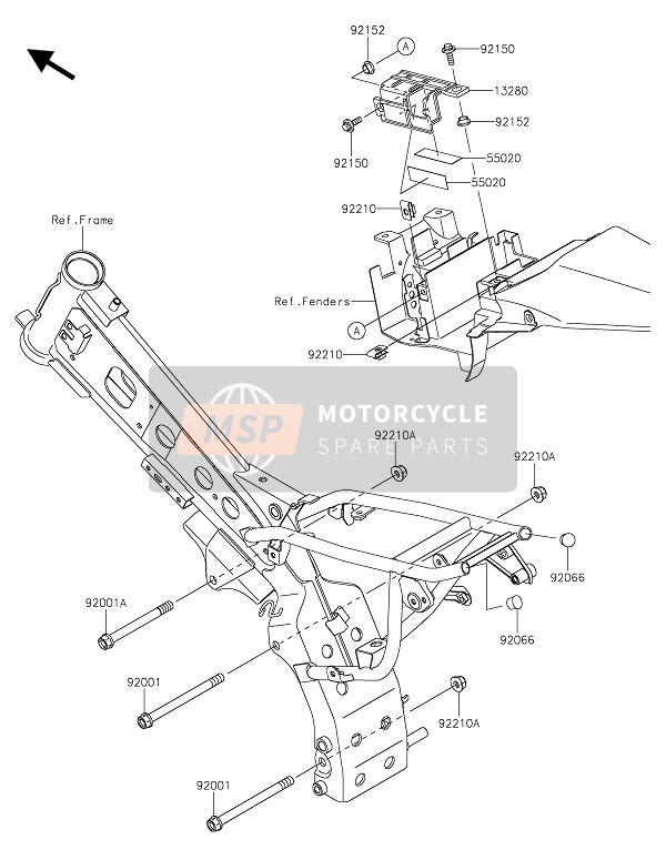 Kawasaki KLX110R 2021 Montage moteur pour un 2021 Kawasaki KLX110R