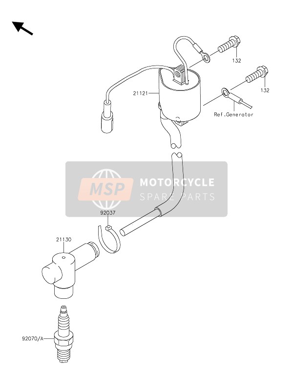 Kawasaki KX85-SW 2021 ZÜNDANLAGE für ein 2021 Kawasaki KX85-SW