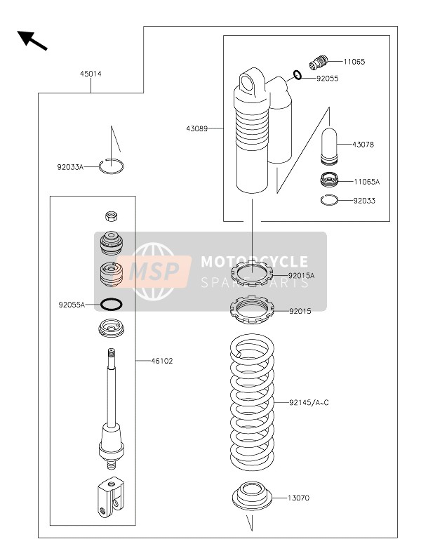 Kawasaki KX85-SW 2021 Amortisseur(S) pour un 2021 Kawasaki KX85-SW