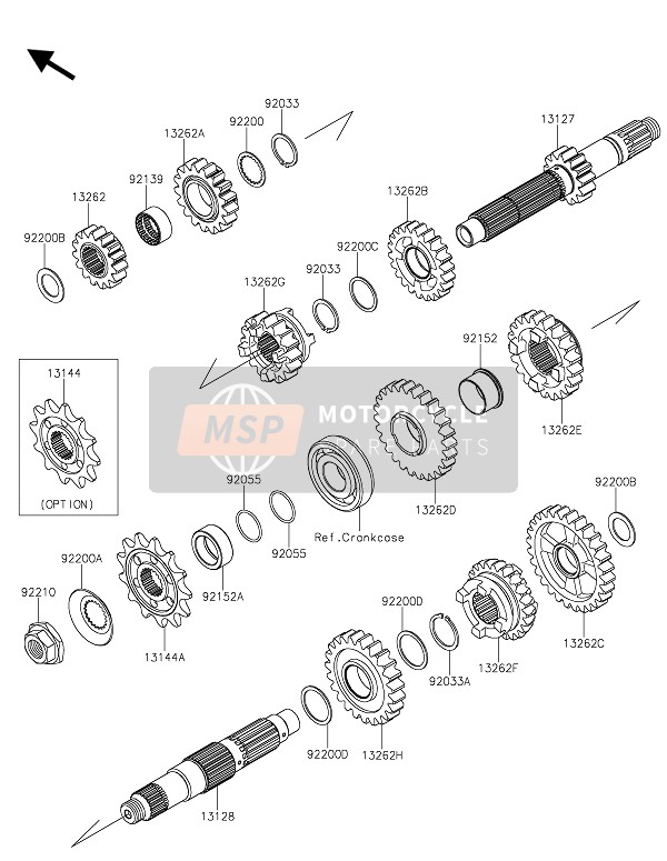 132621467, Gear,Output 4TH,21T, Kawasaki, 0