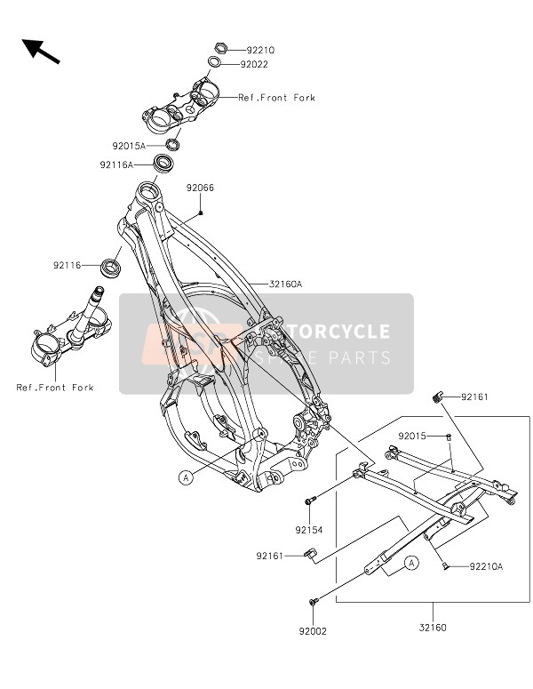 Kawasaki KX250XC 2021 Cuadro para un 2021 Kawasaki KX250XC