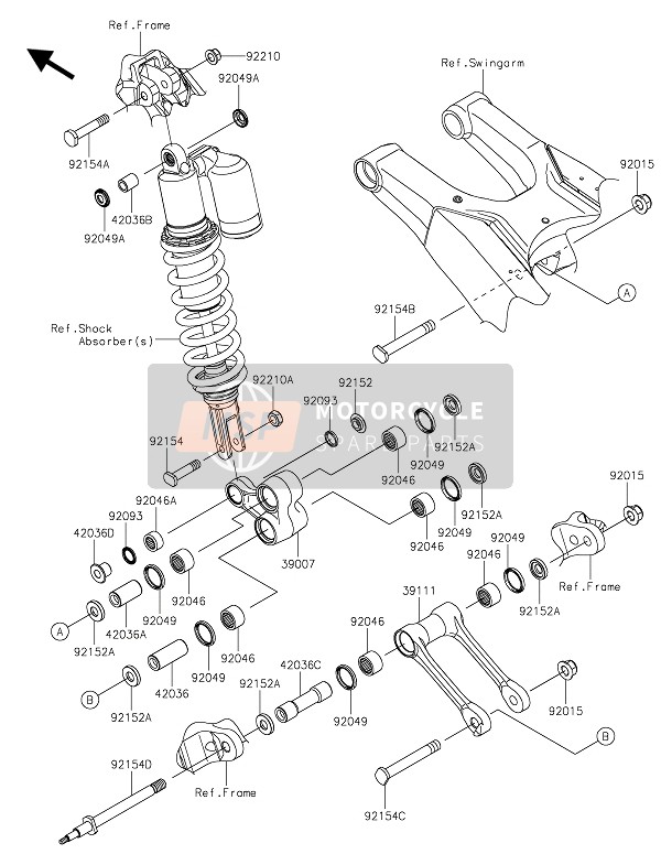 Kawasaki KX250XC 2021 Suspensie voor een 2021 Kawasaki KX250XC