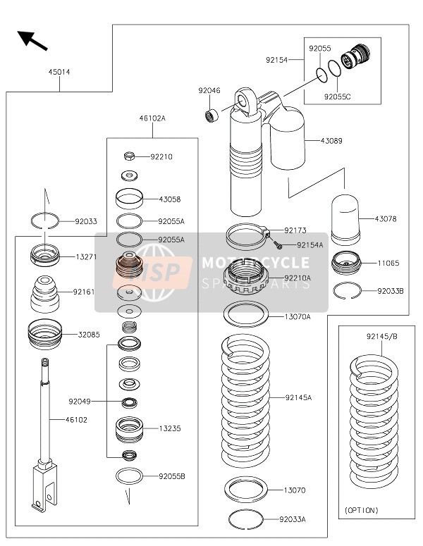 Kawasaki KX450 2021 SHOCK ABSORBER(S) for a 2021 Kawasaki KX450