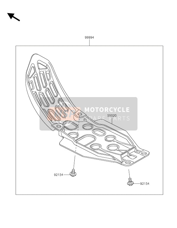 Kawasaki KX450 2021 Zubehör (Unterfahrschutz) für ein 2021 Kawasaki KX450