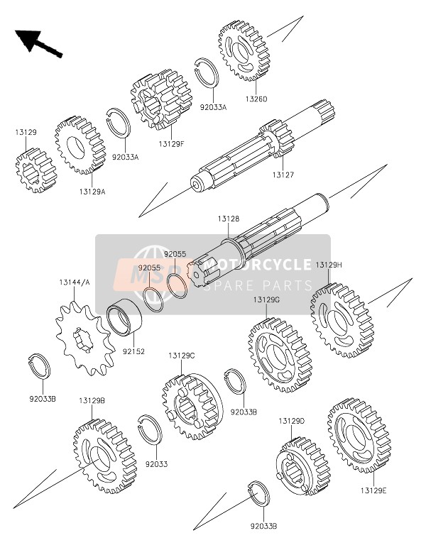 Kawasaki KX65 2022 GETRIEBE für ein 2022 Kawasaki KX65