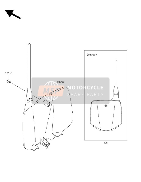 Kawasaki KX65 2022 Accessorio per un 2022 Kawasaki KX65