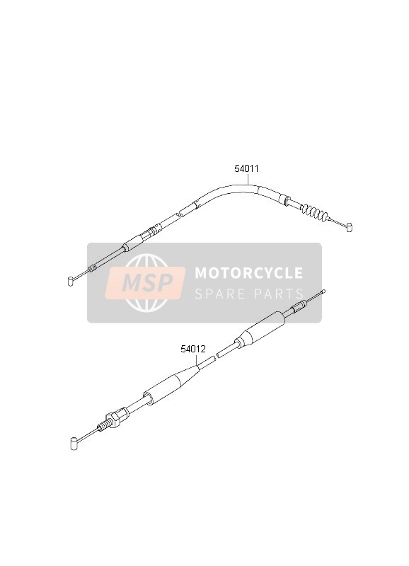 Kawasaki KX500 2003 Câbles pour un 2003 Kawasaki KX500