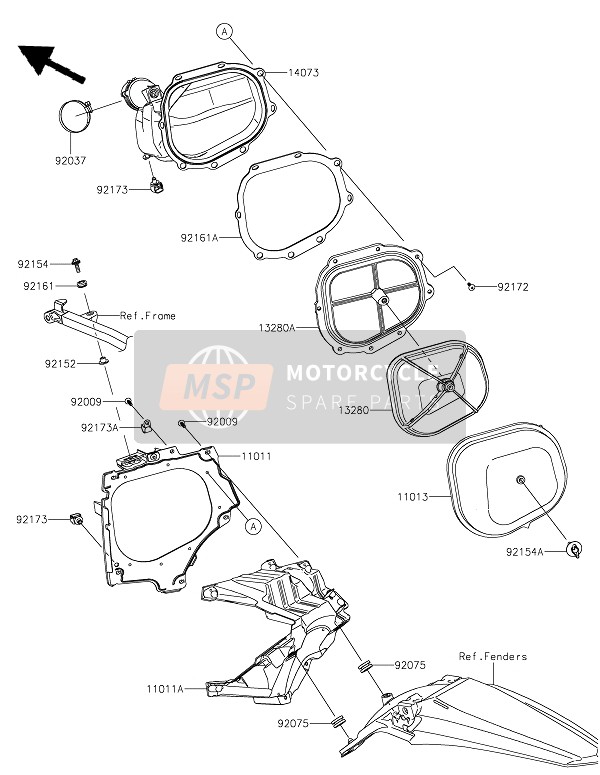 Kawasaki KX250X 2022 LUFTFILTER für ein 2022 Kawasaki KX250X