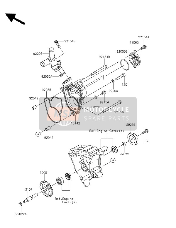 Kawasaki KX250X 2022 WATER PUMP for a 2022 Kawasaki KX250X