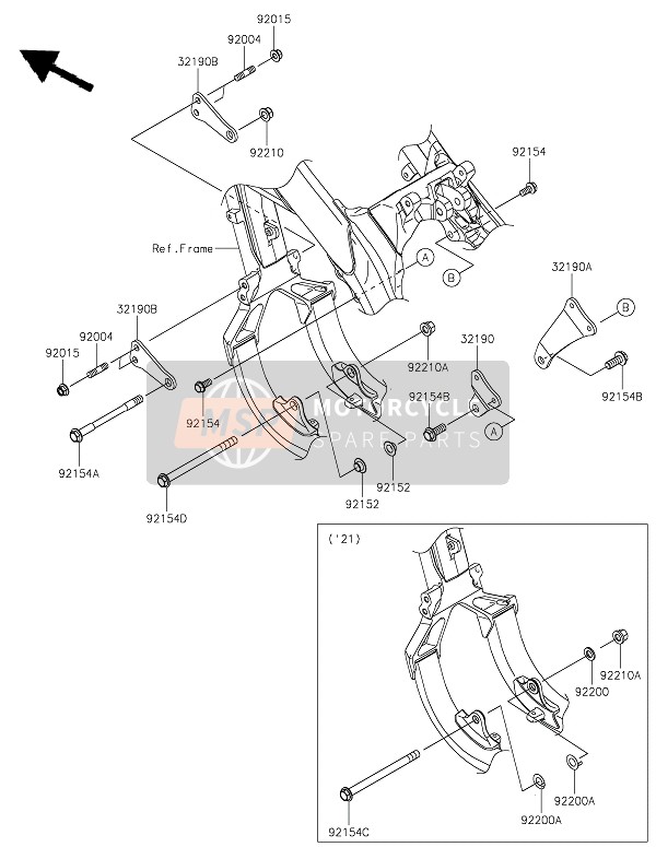 Kawasaki KX250X 2022 MOTORBOCK für ein 2022 Kawasaki KX250X