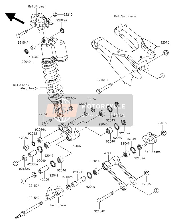 Kawasaki KX250X 2022 AUFHÄNGUNG für ein 2022 Kawasaki KX250X