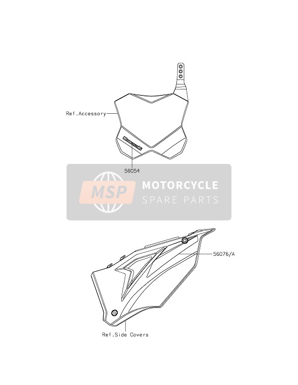 Kawasaki KX250X 2022 Calcomanías para un 2022 Kawasaki KX250X