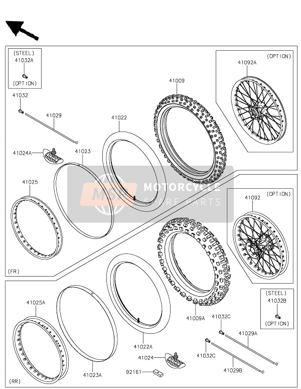 Kawasaki KX450 2022 TIRES for a 2022 Kawasaki KX450