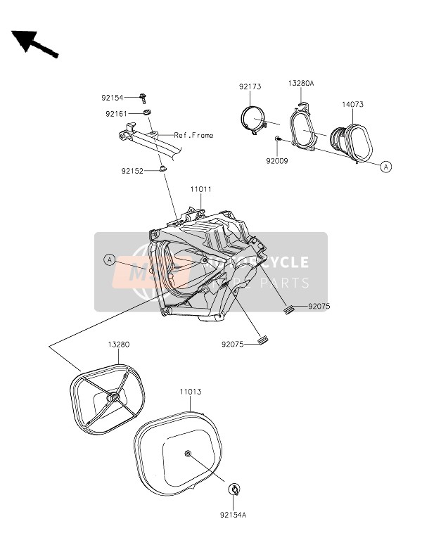 Kawasaki KX450X 2022 LUFTFILTER für ein 2022 Kawasaki KX450X