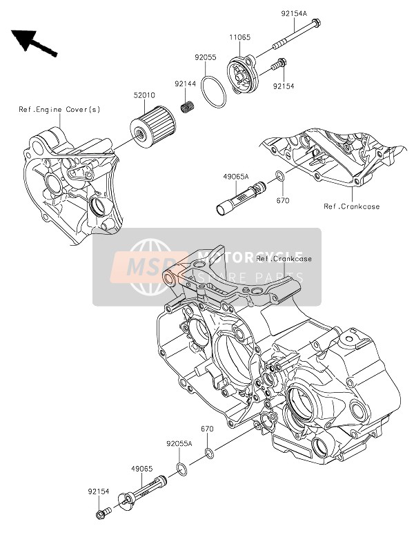 Kawasaki KX450X 2022 OIL FILTER for a 2022 Kawasaki KX450X