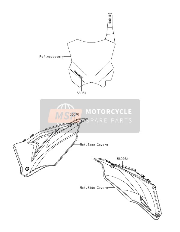 Kawasaki KX450X 2022 Calcomanías para un 2022 Kawasaki KX450X