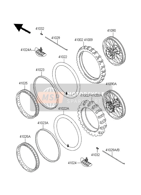 410901095, WHEEL-SUB Assy,Rr, Kawasaki, 0