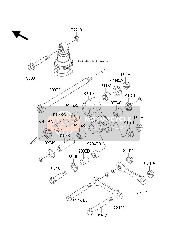 Kawasaki KLE500 2003 Suspension pour un 2003 Kawasaki KLE500