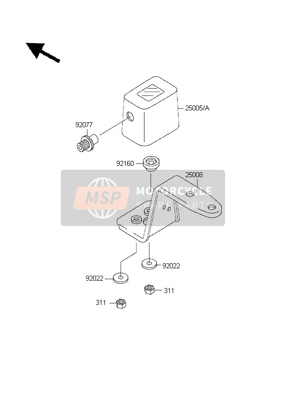 250051548, Speedometer,Trip(Mile, Kawasaki, 0