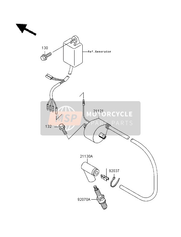 Kawasaki KX500 1996 Ignition System for a 1996 Kawasaki KX500