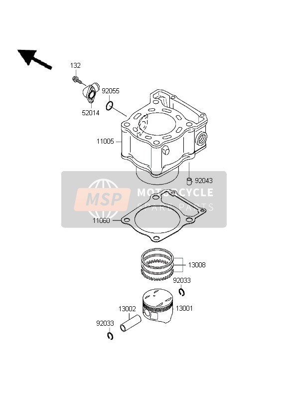 Kawasaki D-TRACKER 1999 Cylindre & Piston pour un 1999 Kawasaki D-TRACKER