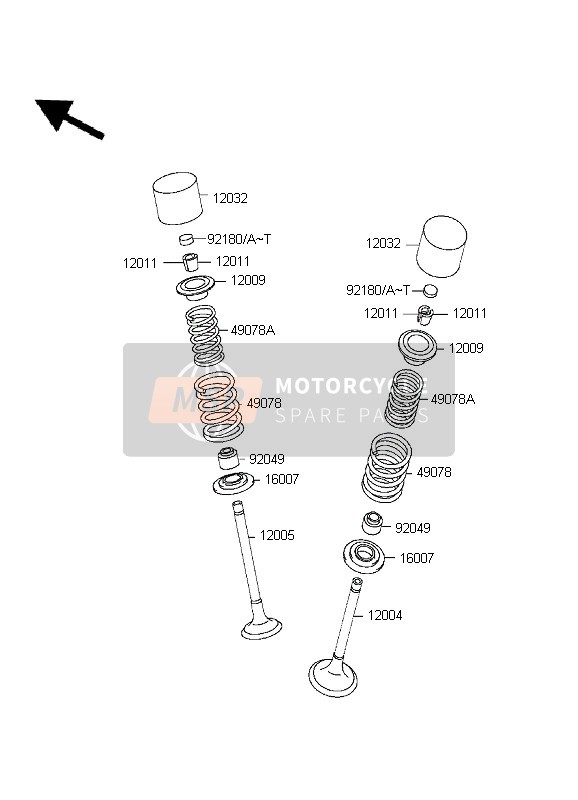 Kawasaki D-TRACKER 1999 Valve for a 1999 Kawasaki D-TRACKER