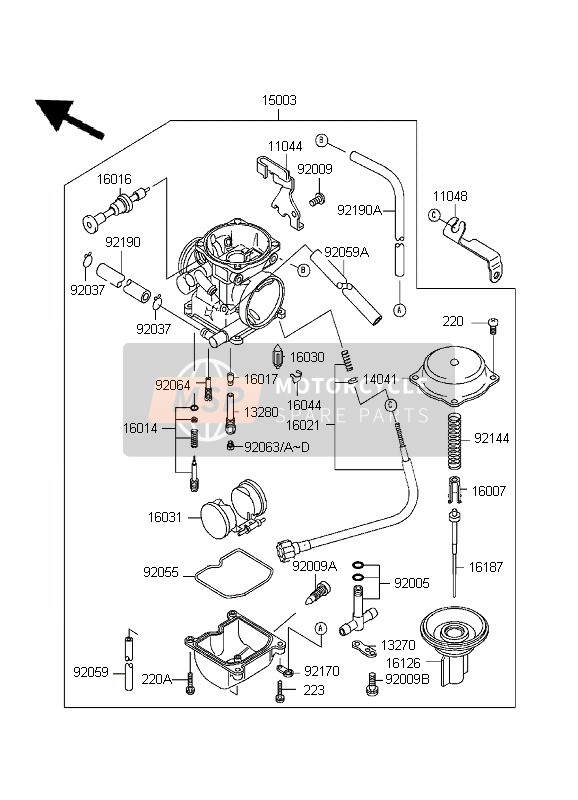 132801104, Holder,Needle Jet, Kawasaki, 0