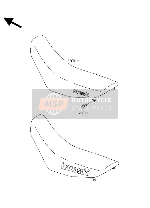 Kawasaki KDX200 1999 Seat for a 1999 Kawasaki KDX200