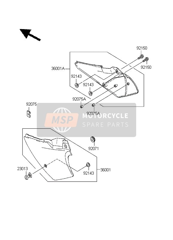 Kawasaki KDX200 1999 Side Covers & Chain Cover for a 1999 Kawasaki KDX200