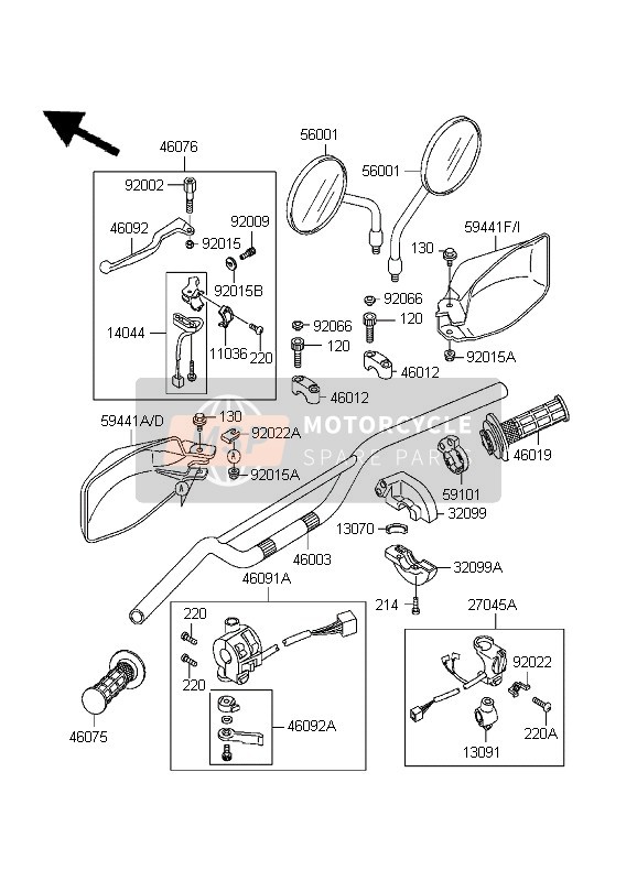 270451071, SWITCH-ASSY,Engine Stop, Kawasaki, 2