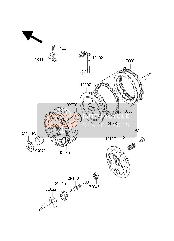 Kawasaki KLX650R 1995 Clutch for a 1995 Kawasaki KLX650R