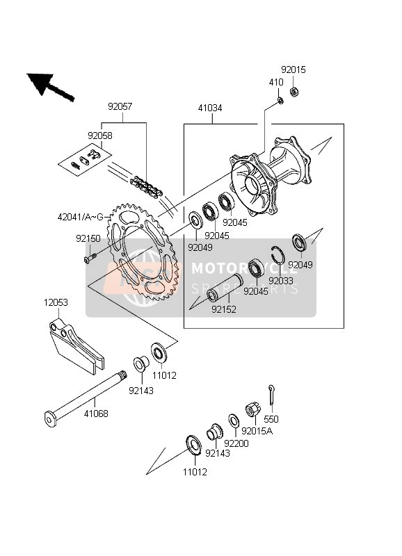 410341301, DRUM-ASSY,Rear Brake, Kawasaki, 0