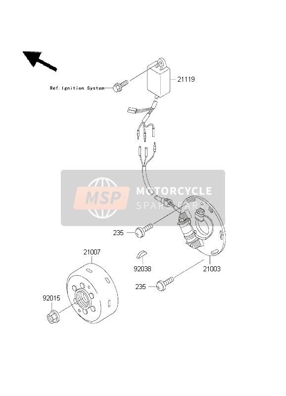 Kawasaki KX500 1999 Generator for a 1999 Kawasaki KX500