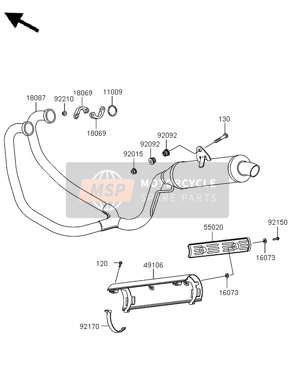 550200147, Guard,Heat, Kawasaki, 0