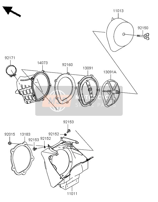 140730075, Duct,Air Filter, Kawasaki, 0